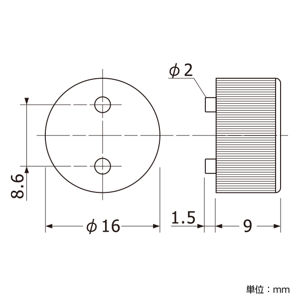フラットサインナット用工具 φ16用　店舗用品　スカルプス 2枚目