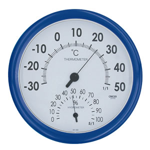 アナログ温湿度計CR-320ブルー1540128