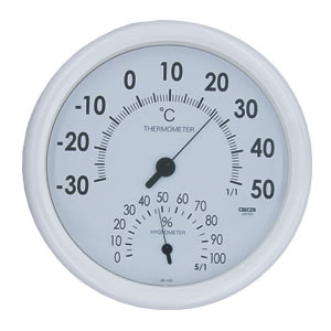 アナログ温湿度計CR-320ホワイト1540129 2枚目