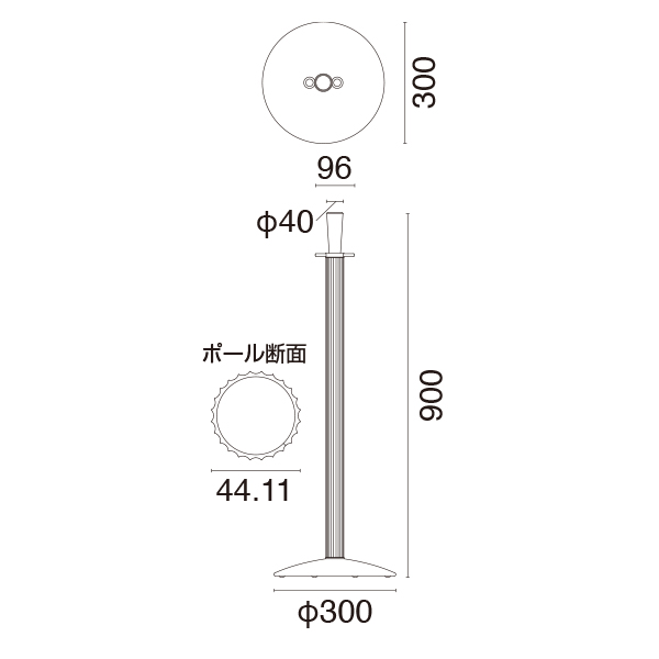 ロープパーティション GY20A-92E 2枚目