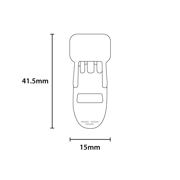 FISHクリップ F-2-15F 紐幅15mm アイボリー　運営備品　名札用パーツ　名札用クリップ 3枚目