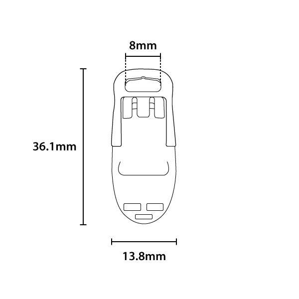 FISHクリップ F-2 (長穴) 紐幅8-10mm アイボリー　運営備品　名札用パーツ　名札用クリップ 3枚目