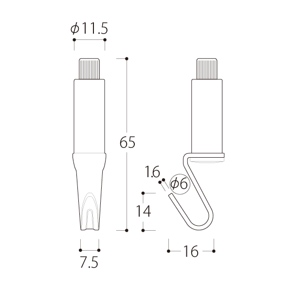 ロックフック  PR-5　店舗用品　展示用品 2枚目