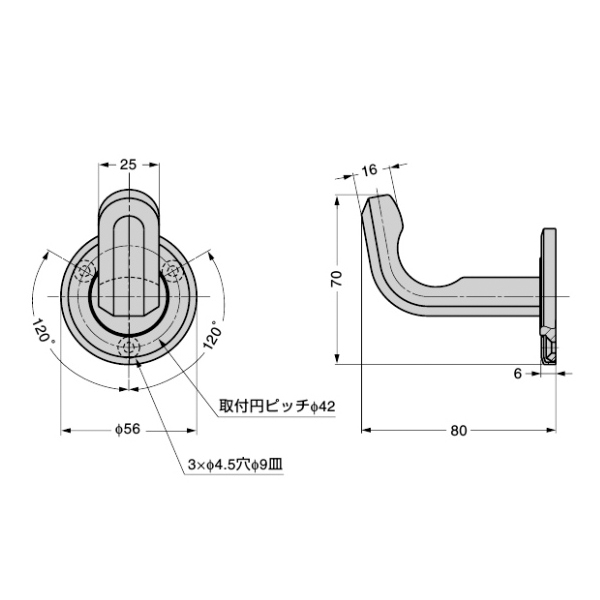 ステンレス鋼製フック  ZL-2101 2枚目