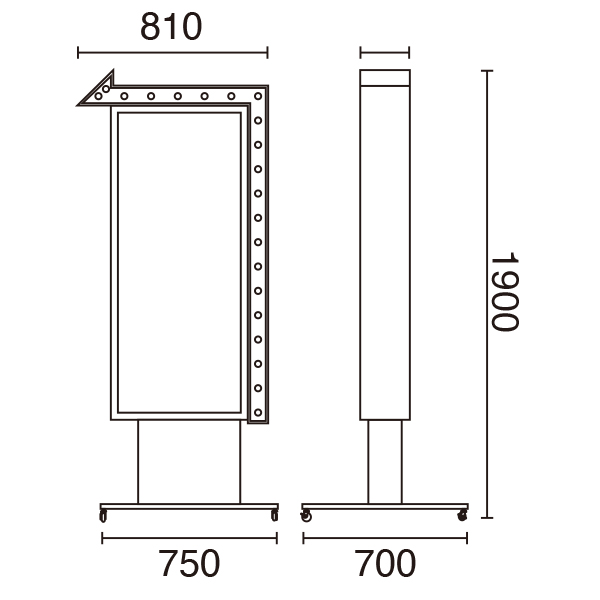 M▽TBグループ GUNDEN 看板 LED 電飾 スタンド (37922) サインスター
