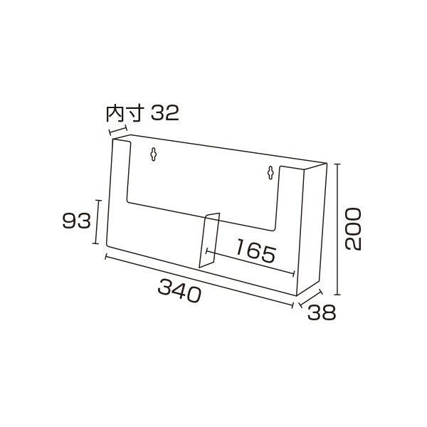 カタログホルダー  A5 2列（2W155H）　スタンド看板　カタログスタンド・マガジンラック　壁掛タイプ 2枚目