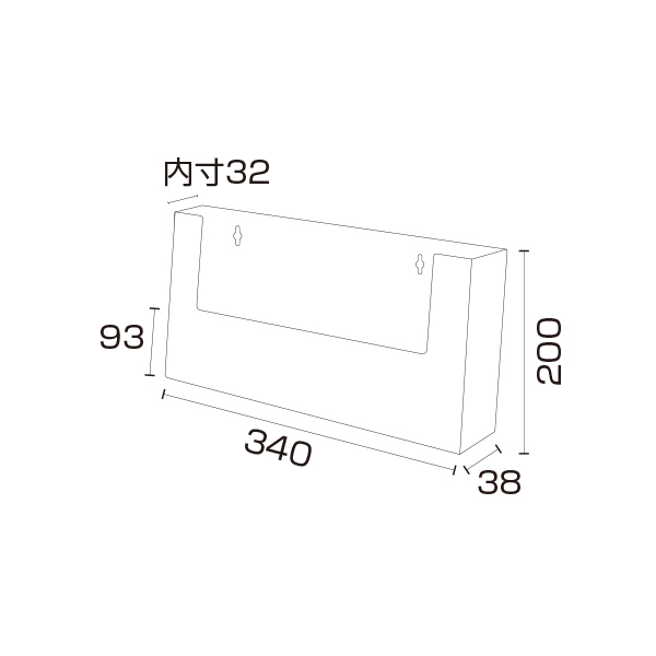 カタログホルダー A4横1列（W330 ）　スタンド看板　カタログスタンド・マガジンラック　壁掛タイプ 2枚目