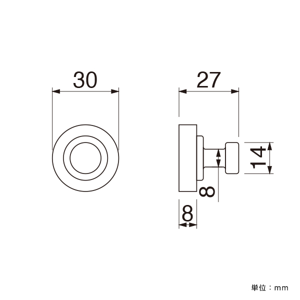 マグネットフックIタイプ レッド 3枚目