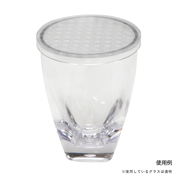 ECOZENグラス用キャップ 透明 七宝紋    (旧トライタングラス用キャップ） 2枚目