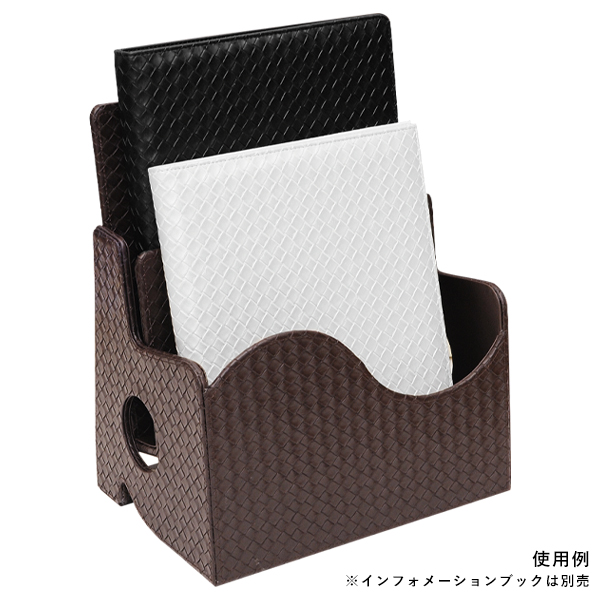 TM-I ブック＆カタログスタンド二段式 茶