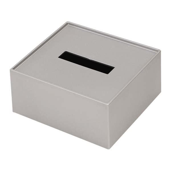 ティッシュボックス BOX-10 シルバー