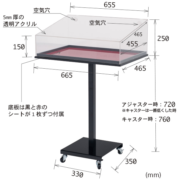 新サンプルケーススタンド　サンプルケース 展示台 食品サンプル 展示 2枚目