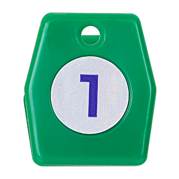 スチロールクロークチケットA型 (1～50) グリーン　店舗用品　レジ回り用品　番号札 3枚目