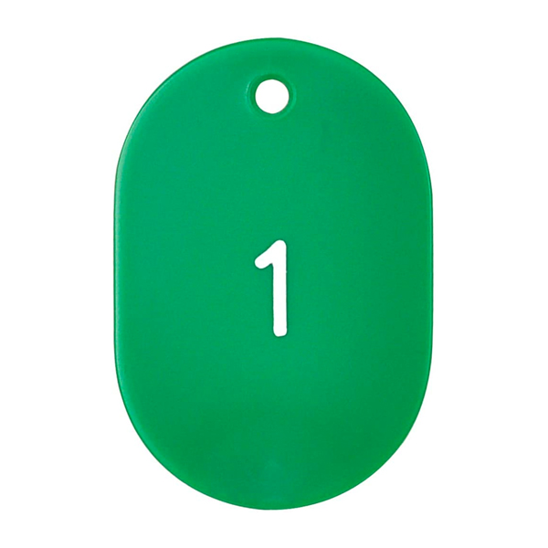 スチロールクロークチケットA型 (1～50) グリーン　店舗用品　レジ回り用品　番号札 4枚目