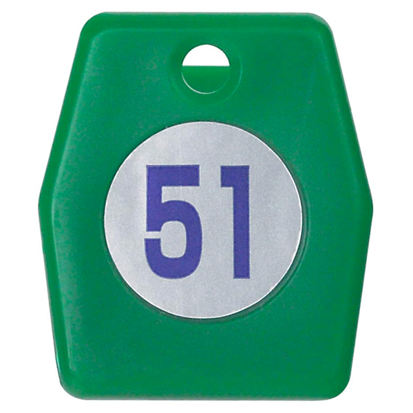 スチロールクロークチケットA型 (51～100) グリーン　店舗用品　レジ回り用品　番号札 3枚目