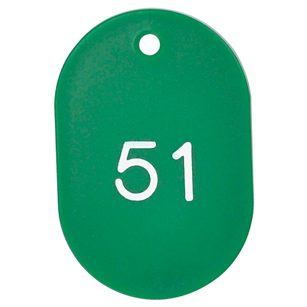 スチロールクロークチケットA型 (51～100) グリーン　店舗用品　レジ回り用品　番号札 4枚目