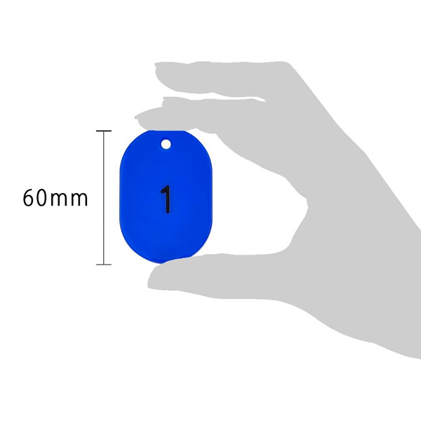 スチロール番号札  大 1～50 ブルー　番号札　小判札　整理券 4枚目