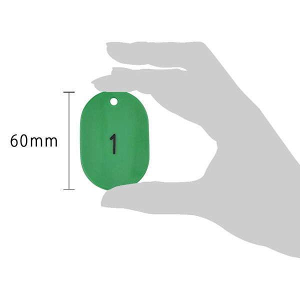 スチロール番号札  大 1～50 グリーン　番号札　小判札　整理券 4枚目