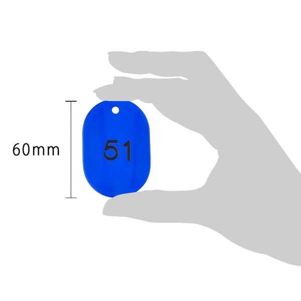 スチロール番号札 大 51～100 ブルー　番号札　小判札　整理券 4枚目