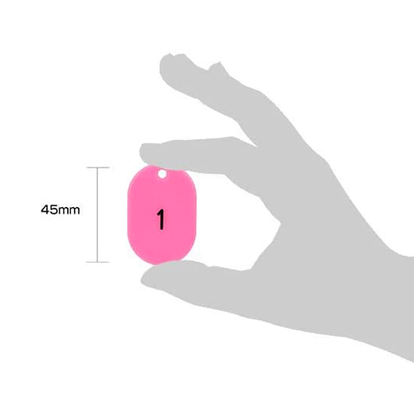 スチロール番号札 小 1～100  ピンク　番号札　小判札　整理券 4枚目