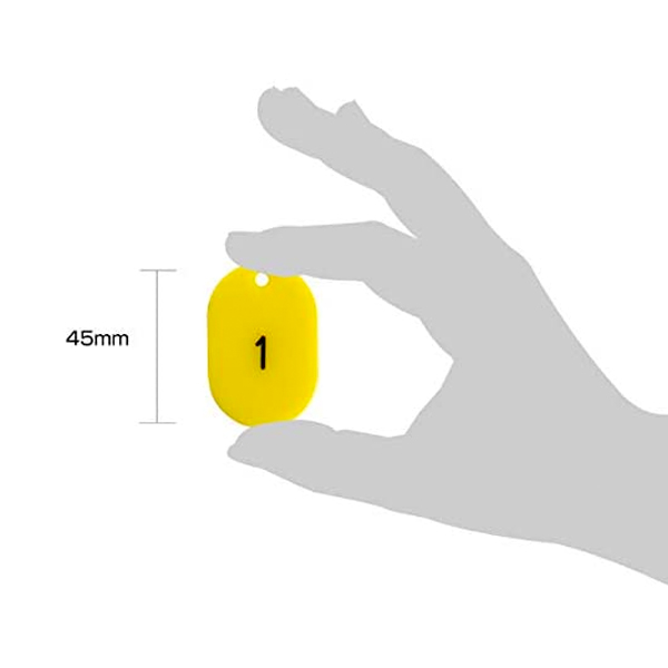 スチロール番号札 小 1～100  イエロー　番号札　小判札　整理券 4枚目