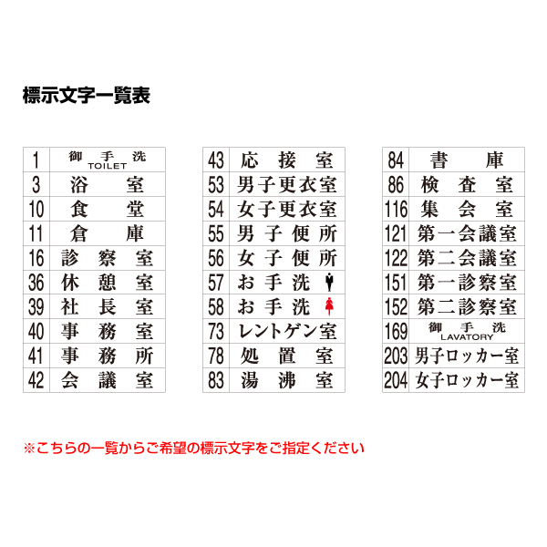 サインプレート 正面付タイプ UP1300 ※標示文字要指定 2枚目