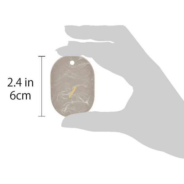 マーブルクロークチケット ブラウン (1～50)　店舗用品　レジ回り用品　番号札 5枚目