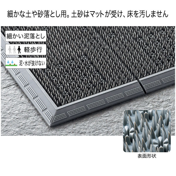 エバックサンステップマット 450×600 グレー 2枚目