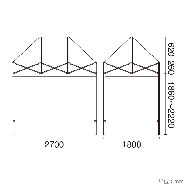 テント ミスタークイック T-12  緑白 2枚目
