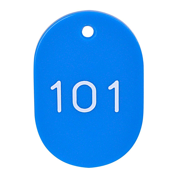 スチロールクロークチケットA型(101～150) 青　店舗用品　レジ回り用品　番号札 4枚目