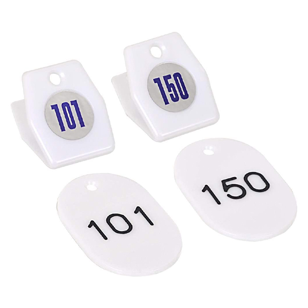スチロールクロークチケットA型(101～150) 白　店舗用品　レジ回り用品　番号札 2枚目