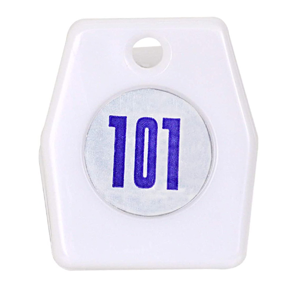 スチロールクロークチケットA型(101～150) 白　店舗用品　レジ回り用品　番号札 3枚目