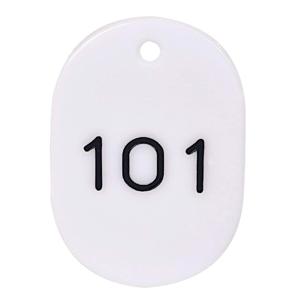 スチロールクロークチケットA型(101～150) 白　店舗用品　レジ回り用品　番号札 4枚目
