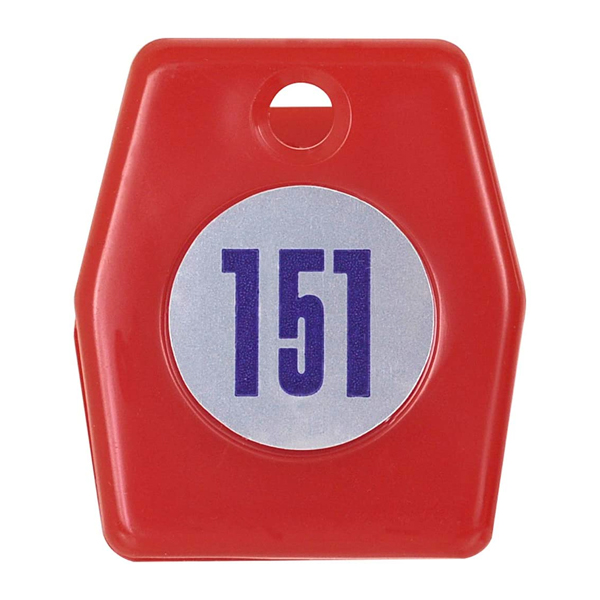 スチロールクロークチケットA型(151～200) 赤　店舗用品　レジ回り用品　番号札　クローク札 3枚目