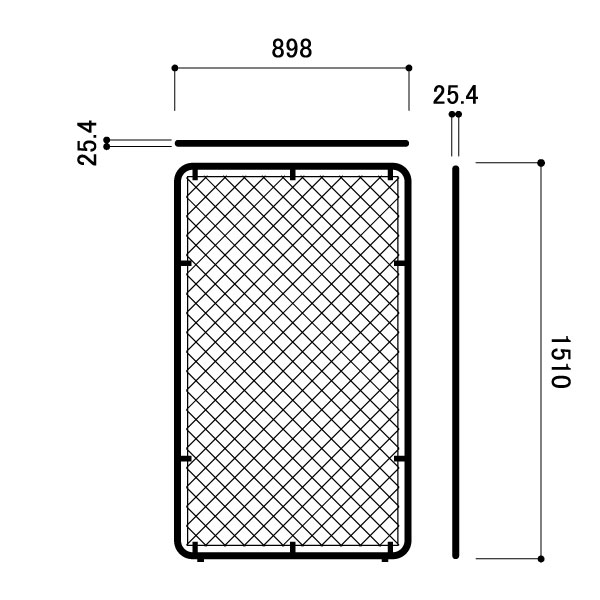 フェンスフレーム ブラック 900×1500 6枚目