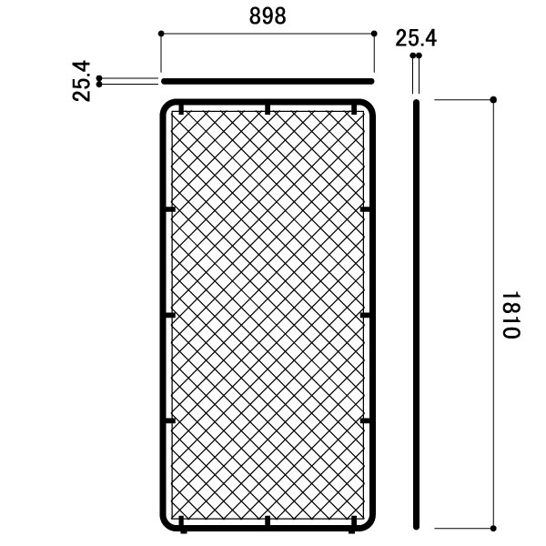 フェンスフレーム ブラック 900×1800 6枚目