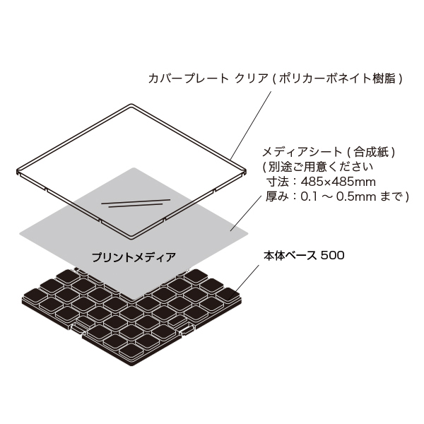 【展示会ステージシステム】アドフロアシステムカバープレート500 4枚入白 4枚目