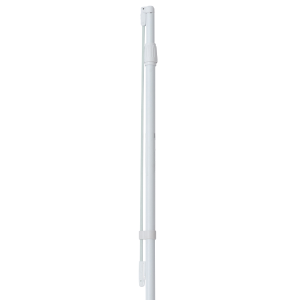ラクマルポール 2.4m伸縮タイプ ホワイト 白　店舗用品　展示・イベント用品　のぼりポール　直売所 3枚目