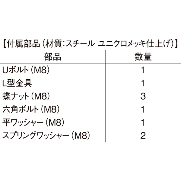 ガレージ防犯ミラー ポール用取付金具　店舗用品　バックヤード備品　駐車場用品 3枚目