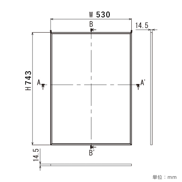 ポスターパネル 153 S B2 ステン　店舗用品　b2サイズ 5枚目