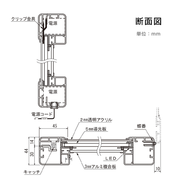 LED内照パネル FE949 B2　店舗用品　b2サイズ 5枚目