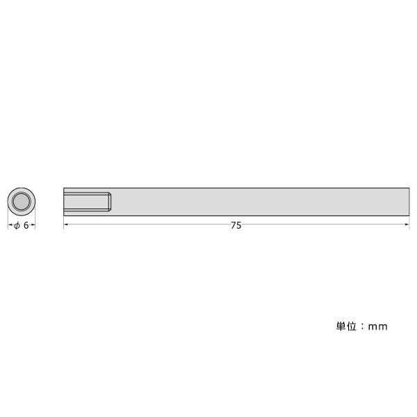 パネルフィクスバー φ6-75片ナット　店舗用品　スカルプス