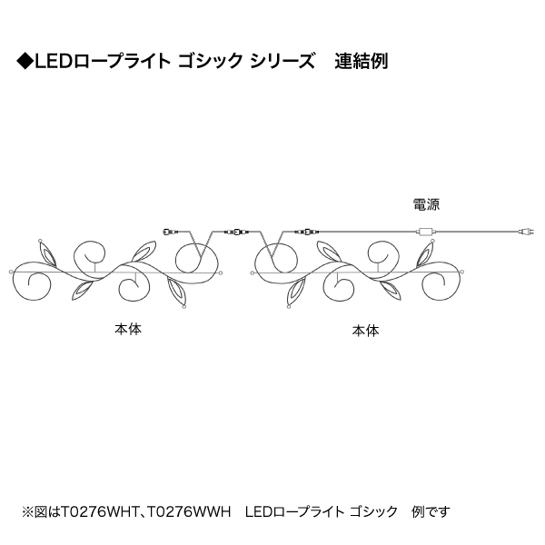 LEDロープライト ゴシック ウォームホワイト 3枚目