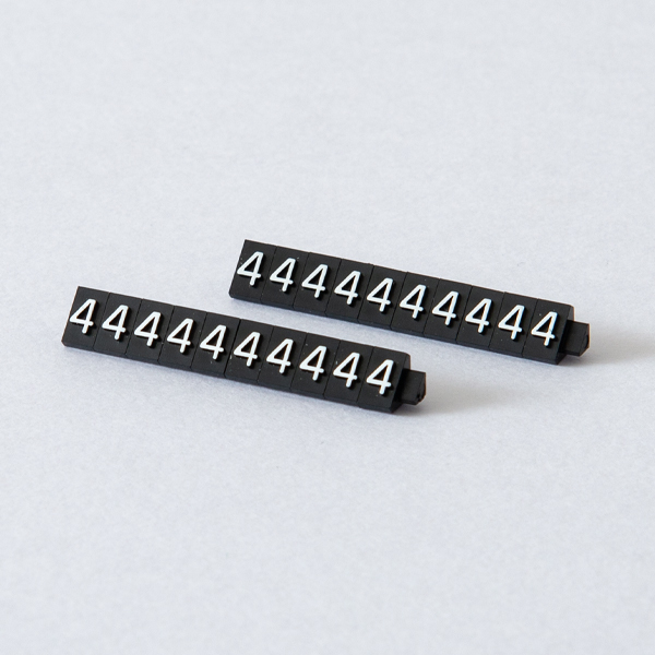 ニュープライスキューブ補充用単品S用 黒/白文字 4  プライス表示 価格表示 3枚目