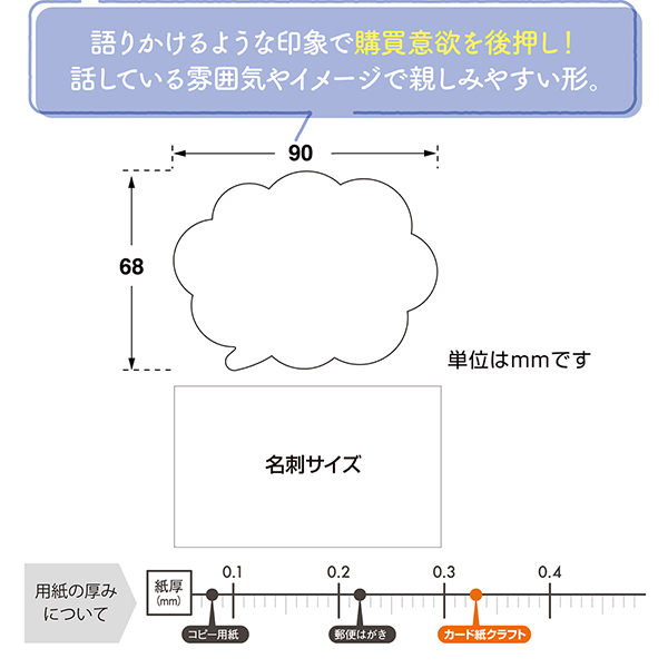 16-1759 手書き用POP 吹出 クラフト 5枚目