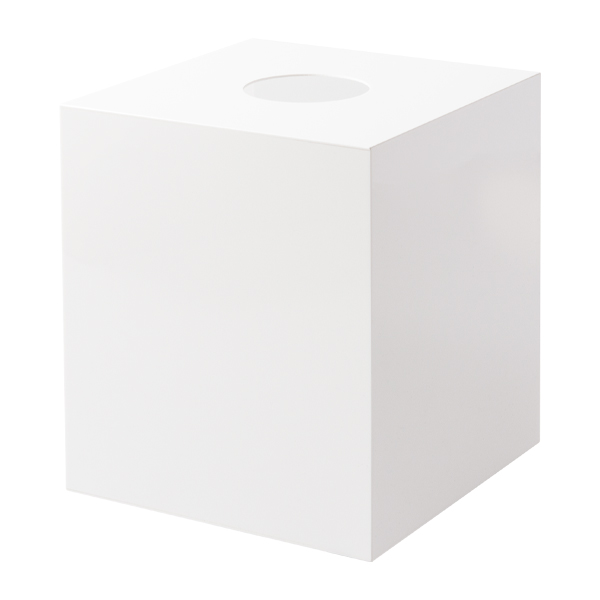 アクリル抽選箱 白 2t W250×D250×H300　店舗用品　販促用品　イベント用品　抽選用品