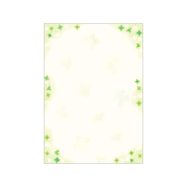 和柄用紙 和ごころ 白つめ草 ハガキ判 20枚入 4-1116