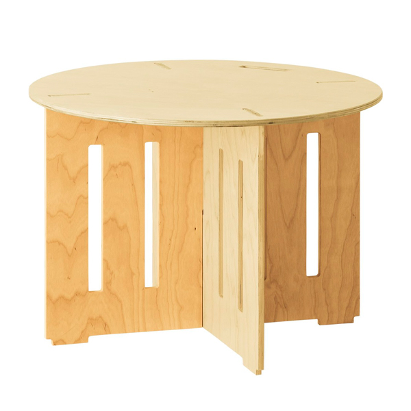 木製簡易テーブル 円形 小
