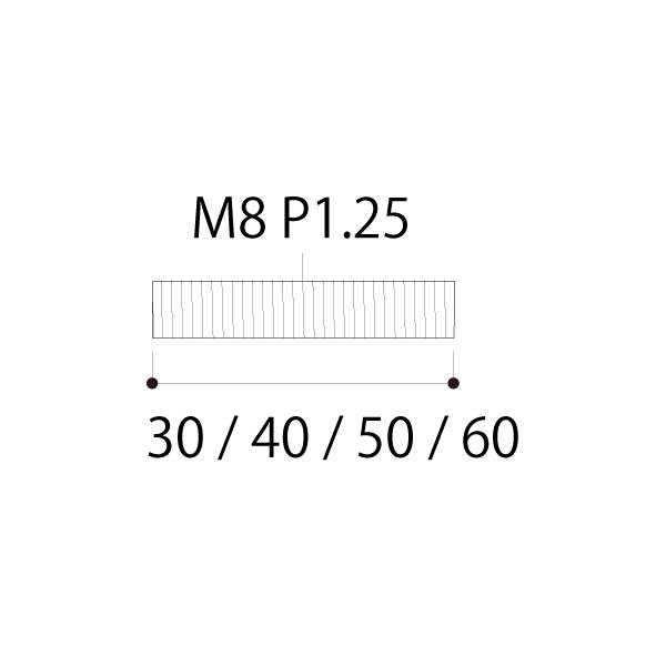 ステンレス全ネジ(4本入) M8×30mm 店舗用品 pt.POPシリーズ 3枚目
