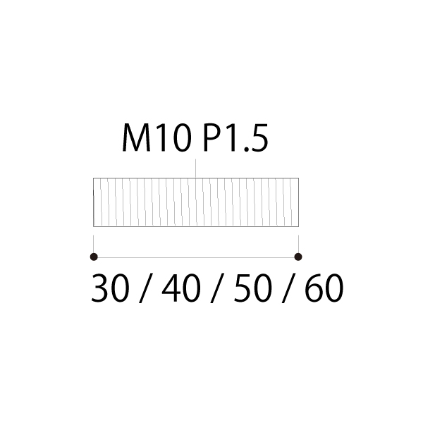 ステンレス全ネジ(4本入) M10×60ｍｍ 店舗用品 pt.POPシリーズ 3枚目